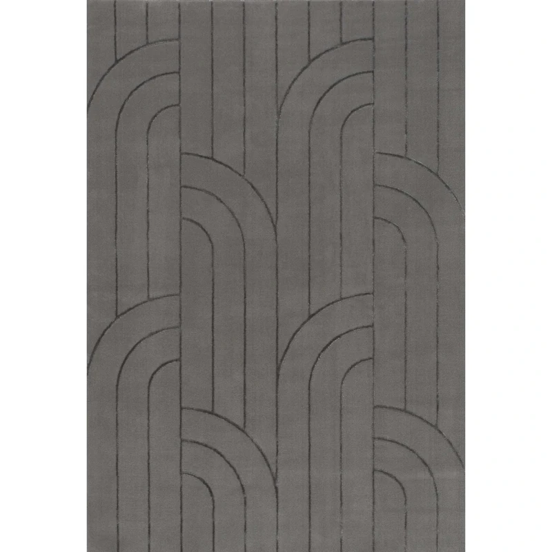 THE RUGS Area Rugs - Modern Rugs for Living Room, Hallway, Bedroom and Kitchen – Versatile, Easy To Clean and Soft Carpets With Geometric Patterns |Flint Grey - 160x230 cm