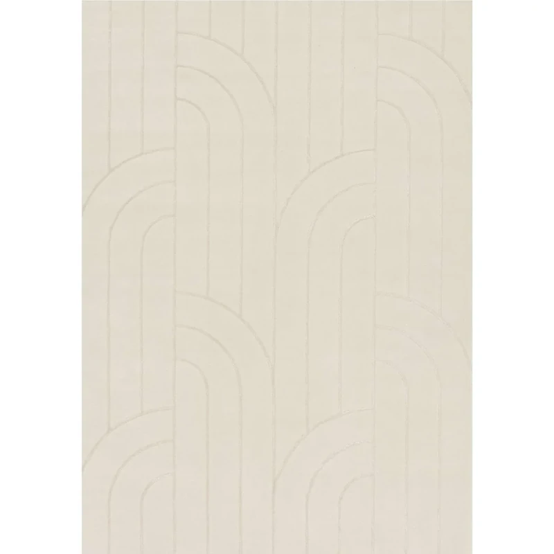 THE RUGS Area Rugs - Modern Rugs for Living Room, Hallway, Bedroom and Kitchen – Versatile, Easy To Clean and Soft Carpets With Geometric Patterns |Halo Cream - 160x230 cm