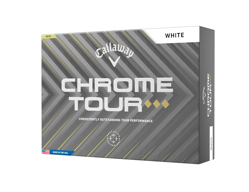 Callaway Golf Chrome Tour Triple Diamond Golf Ball, White