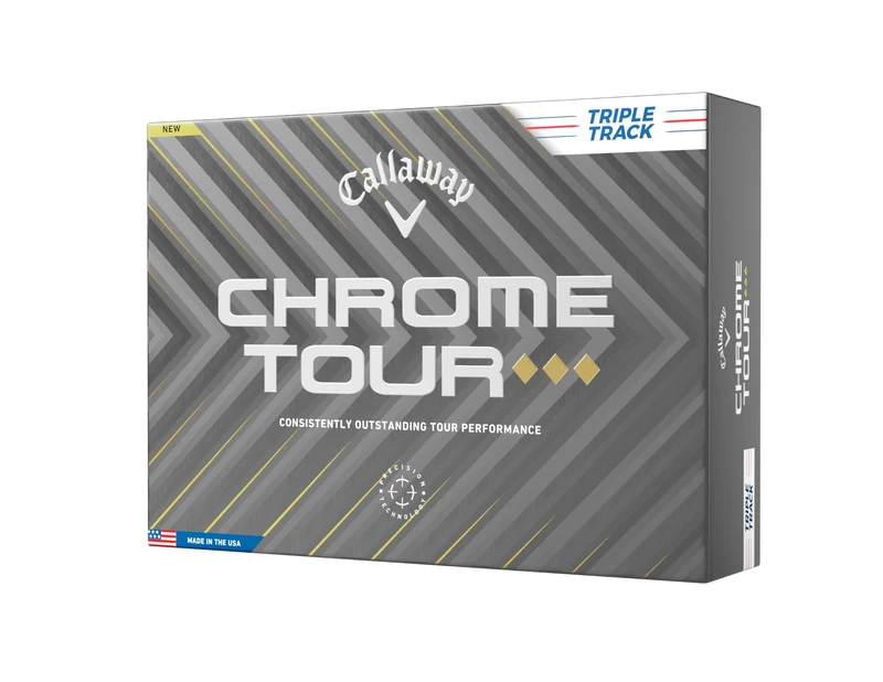 Callaway Golf Chrome Tour Triple Diamond Golf Ball, Triple Track White