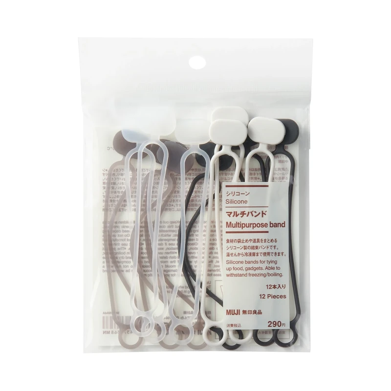 MUJI 84376368 Silicone Multi Bands - 12 Pack Food Ties - Image 1