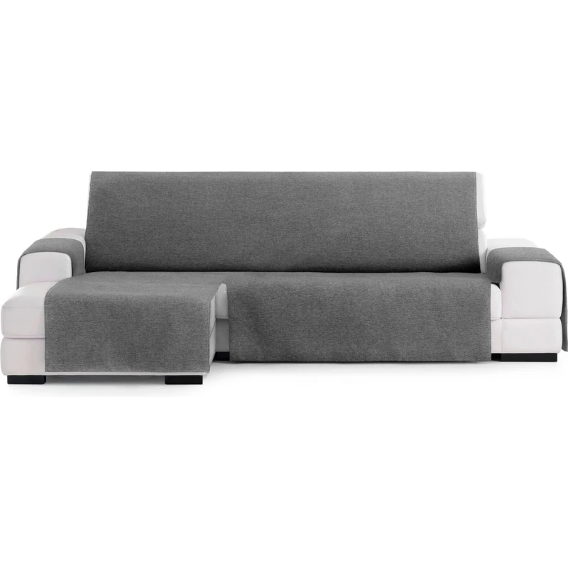 ECOMMERC3 Universal and Versatile Extra Left Chaiselong Sofa Cover – Anthracite Chaiselong Sofa Cover Protector Easy to Install for Back, Seat and Arms - Image 1