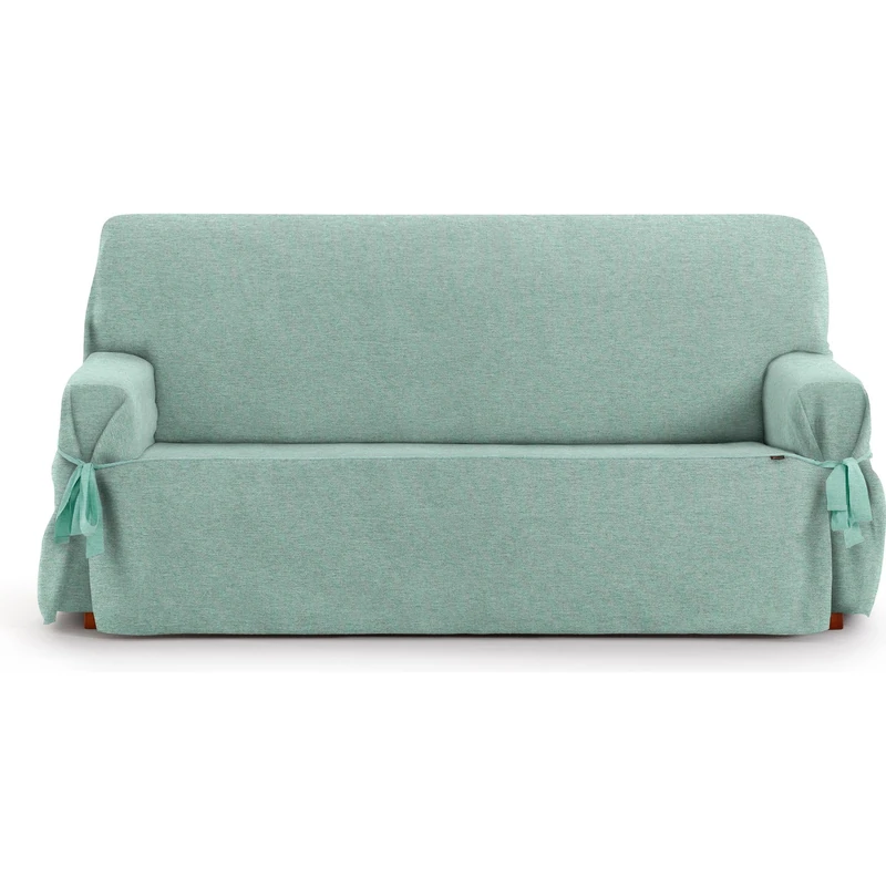 ECOMMERC3 | 2 Seater Sofa Cover Made of Non-Elastic Jacquard Fabric – Green Sofa Cover with Decorative Ties and Elegant Protection for Your Sofa