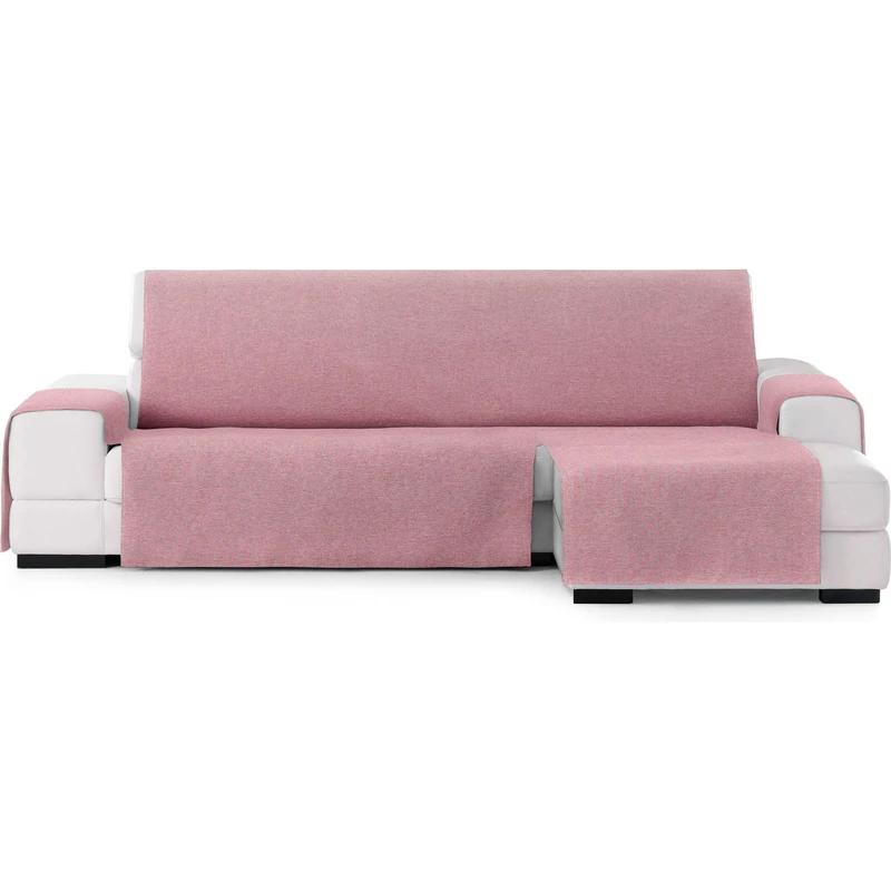 ECOMMERC3 Chaiselong Extra Right Universal and Versatile Sofa Cover – Pink Chaiselong Sofa Cover Protector Easy to Install for Back, Seat and Arms - Image 1