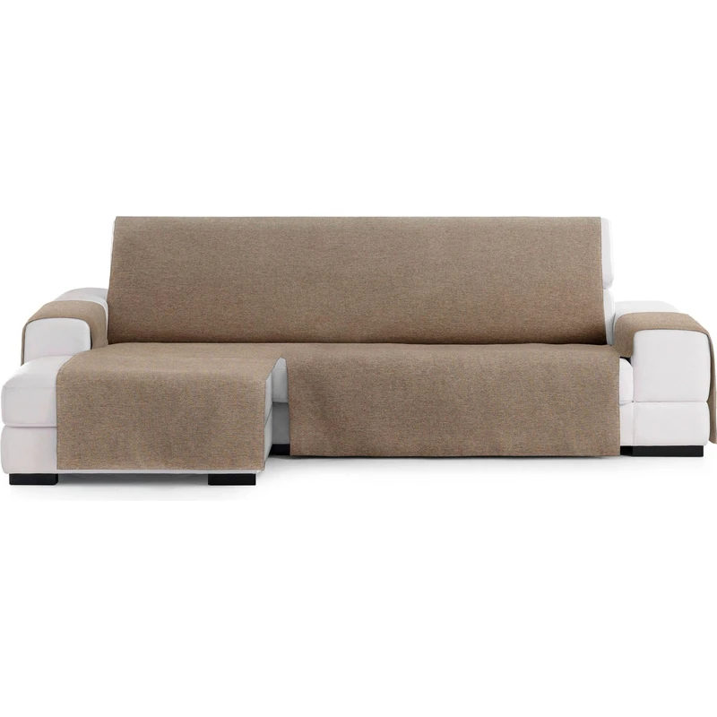 ECOMMERC3 Universal and Versatile Extra Left Chaiselong Sofa Cover – Beige Chaiselong Sofa Cover Protector Easy to Install for Back, Seat and Arms - Image 1