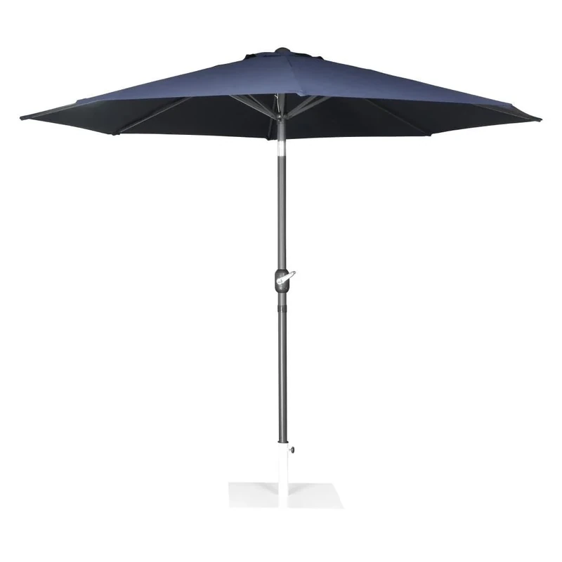 Bolero Seville Round Parasol Umbrella 3m Diameter Navy Blue - Ideal for Patios Outdoor Sun FU504