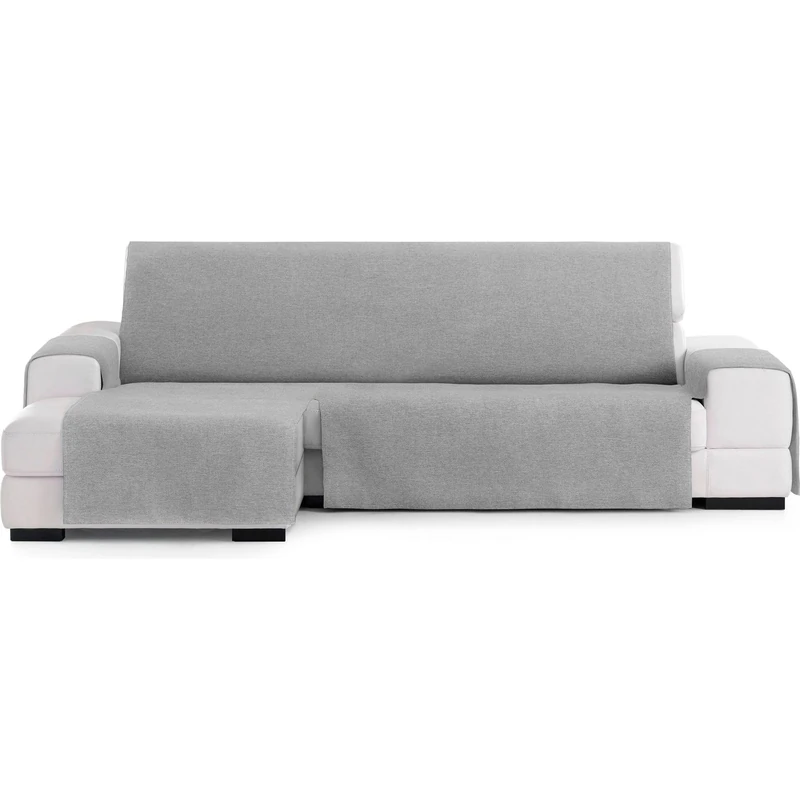 ECOMMERC3 Chaiselong Extra Left Universal and Versatile Sofa Cover – Grey Chaiselong Sofa Cover Protector Easy to Install for Back, Seat and Arms - Image 1