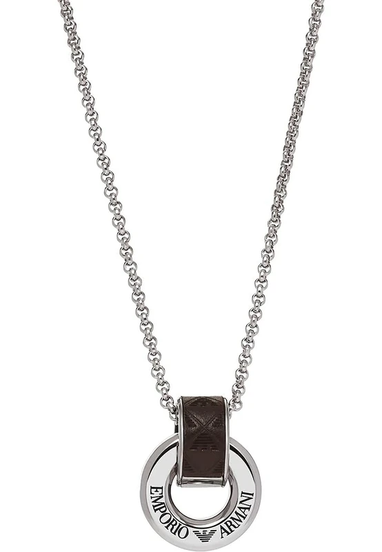 EMPORIO ARMANI Men's Stainless Steel with lobster clasp closure Pendant necklace