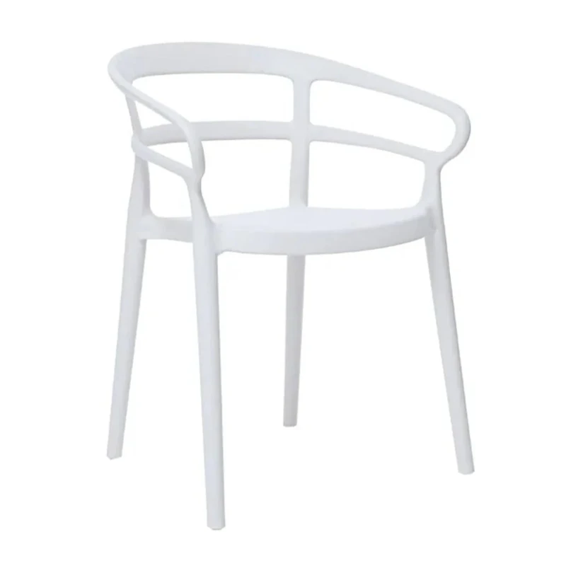 Bolero Mateo Plastic Stackable Café Chairs White (2 Pack) DX979