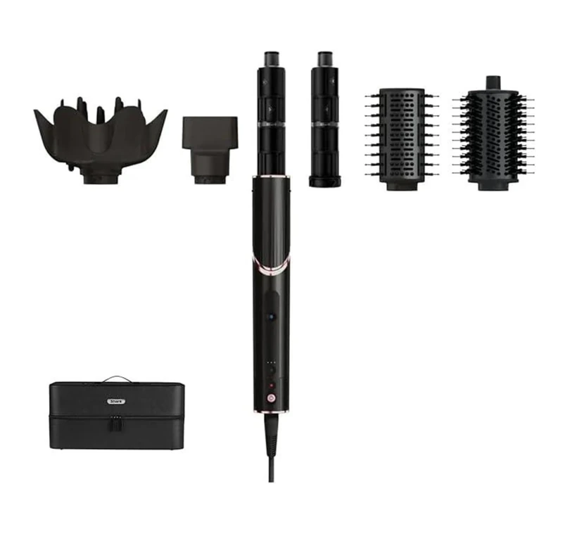 Shark FlexStyle Sparkle Limited Edition Black Diamond 5-in-1 Air Styler & Hair Dryer with Auto-Wrap Curlers, Paddle Brush, Oval Brush, Concentrator, Diffuser and Storage Case, No Heat Damage HD440JBUK