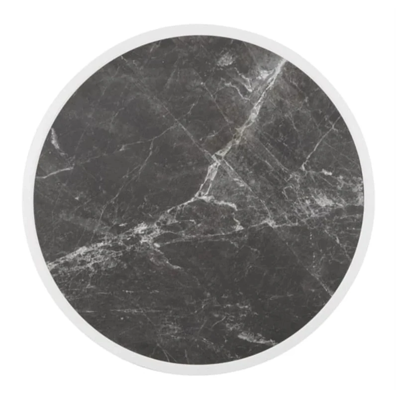 Bolero Fibre Glass Round Table Top Dark Granite Effect 580mm DL487