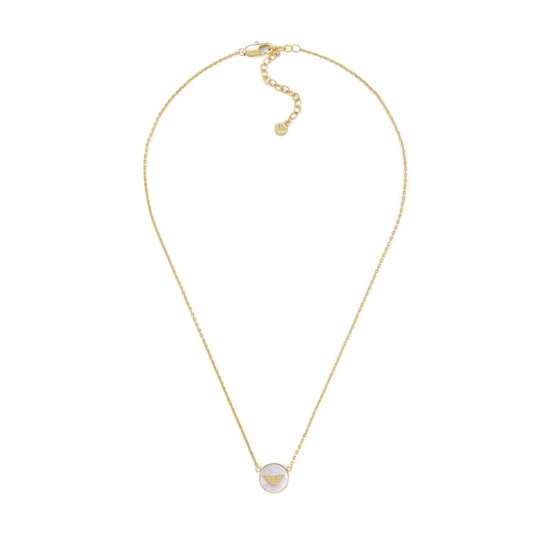 Emporio Armani Women's gold tone lobster clasp closure brass necklace