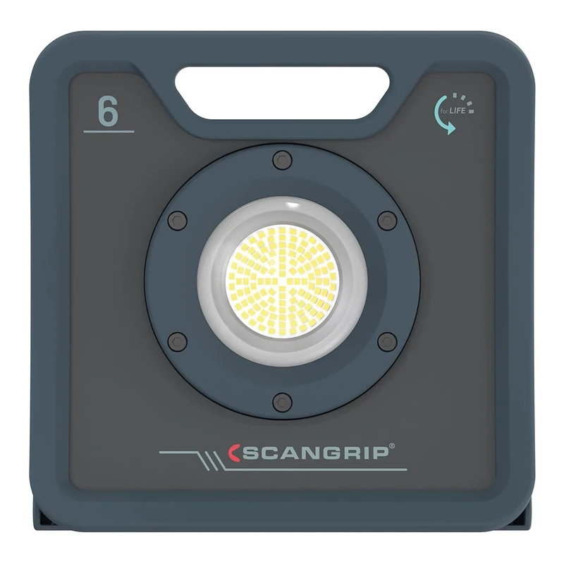 Scangrip NOVA 6, LED Work Light, Provides Uninterrupted Lighting, Water and Dust Resistant, 6000 Lumens