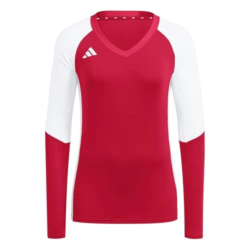 adidas Women's Volleyball Quickset Long Sleeve Jersey, Team Power Red 2, XXL