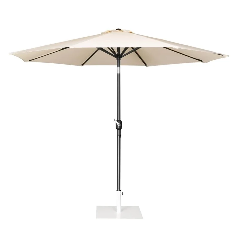 Bolero Seville Round Parasol Umbrella 3m Diameter Cream - Ideal for Patios Outdoor Sun FU503