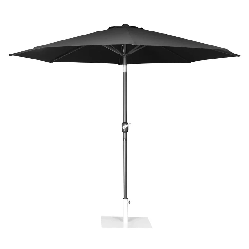 Bolero Seville Round Parasol Umbrella 3m Diameter Black - Ideal for Patios Outdoor Sun DZ870