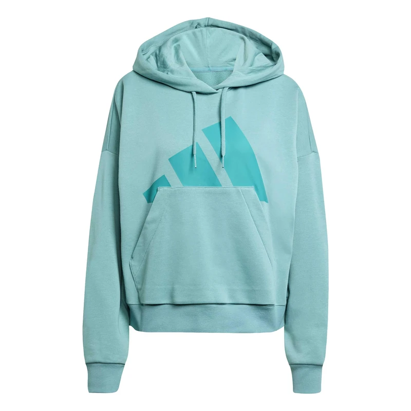 adidas Women's ESSENTIALS BIG LOGO FRENCH TERRY LOOSE HOODIE, powder teal, M