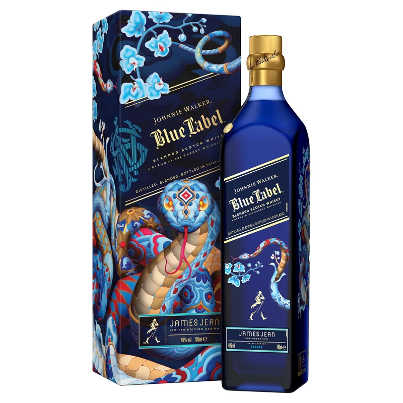 Johnnie Walker Blue Label | Year of the Snake | 40% vol | 70cl | Limited Edition | Blended Scotch Whisky | Designed by James Jean | Rich Spice & Sweetness | Dark Chocolate | Luxuriously Smoky Finish