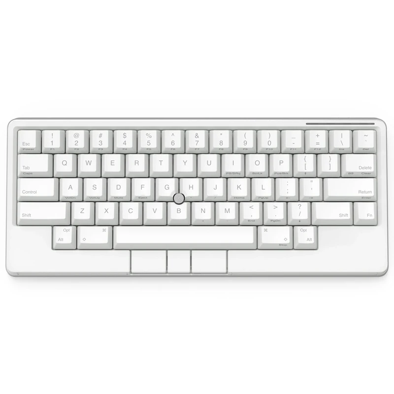 HHKB - Happy Hacking Keyboard Studio (Wireless, Bluetooth, Wired, USB-C, Silent, Mac, Windows, Snow (Pure white), Printed Keycaps (SNOW/SILVER)
