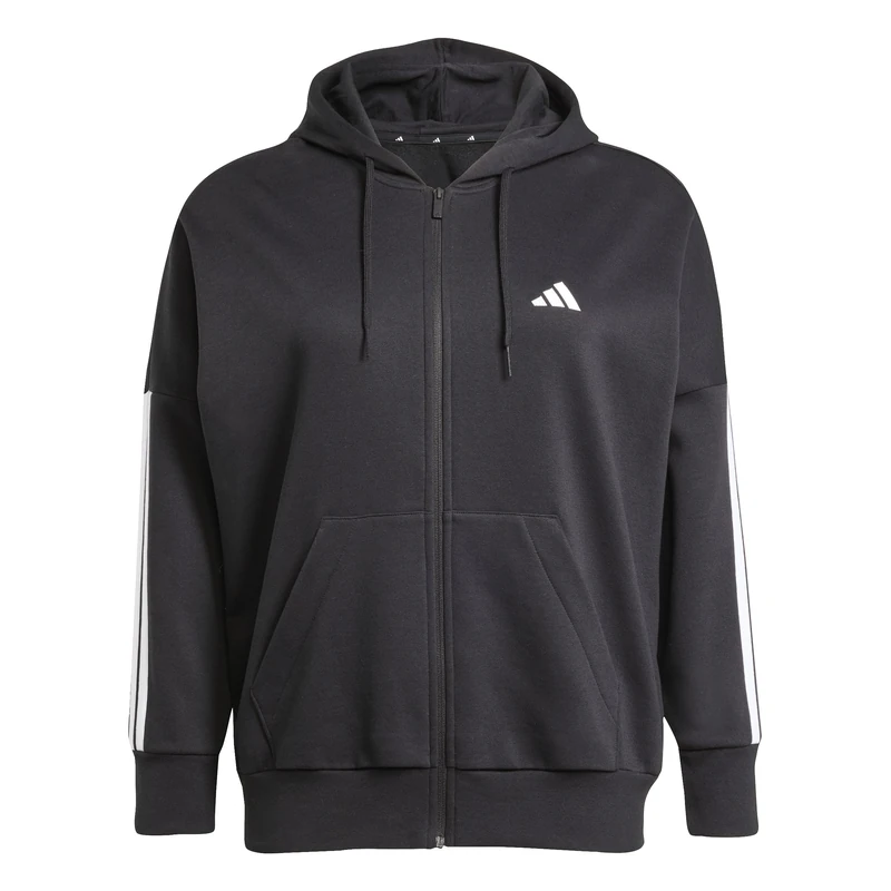 adidas Women's Essentials 3-Stripes Full-Zip Fleece Hoodie - 4XL