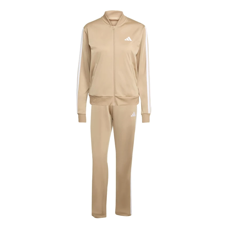 adidas Women's ESSENTIALS 3-STRIPES TRACKSUIT, warm sandstone, XS