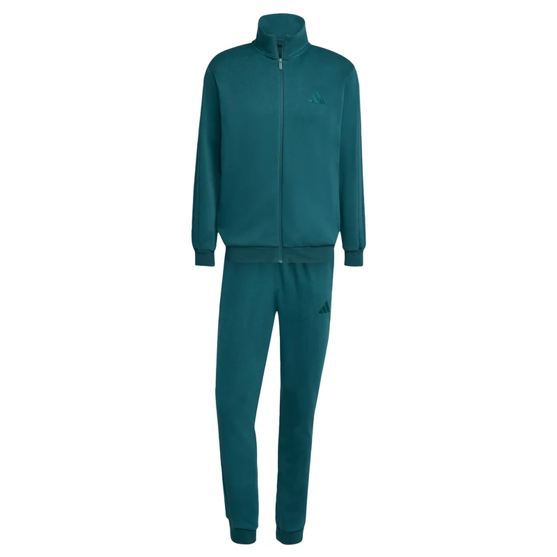 adidas Men's SPORTSWEAR BASIC 3 STRIPES TRICOT TRACKSUIT, Aurora Ivy, M