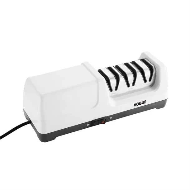 Vogue Three Stage Electric Knife Sharpener, White