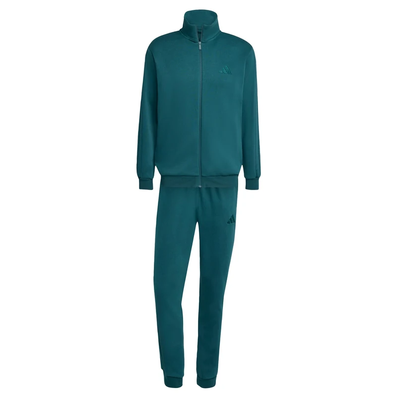 adidas Men's SPORTSWEAR BASIC 3 STRIPES FLEECE TRACKSUIT, Aurora Ivy, XS Short
