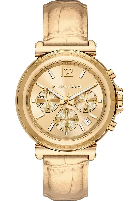 Michael Kors Maren Watch for Women, Quartz Chronograph Movement with Stainless Steel or Leather Strap