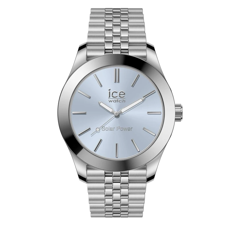 ICE-WATCH - ICE Steel Silver Light Blue - Women's Wristwatch with Metal Strap - 023789 (Small)