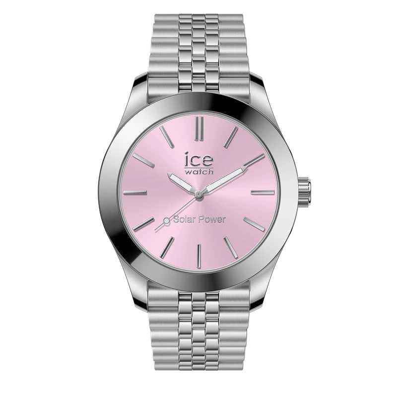 ICE-WATCH - ICE Steel Silver Light Pink - Women's Wristwatch with Metal Strap - 023790 (Small)