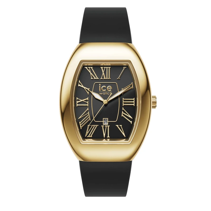 ICE-WATCH - ICE boliday Dome Metal Black Gold - Women's Wristwatch with Silicon Strap - 024048 (Small)