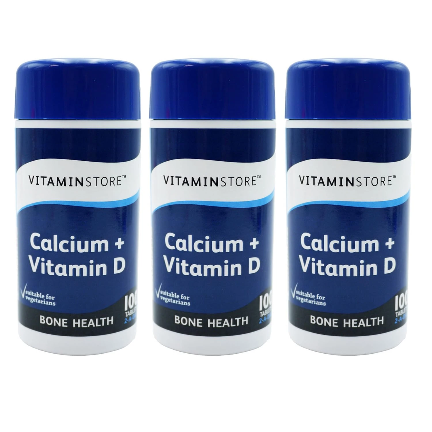3 x Calcium & Vitamin D Tablets, 300 Tablets – Premium Supplement for Strong Bones, Teeth, Immune Health & Muscle Strength – Vegetarian Formula – Complete Daily Calcium and Vitamin D3 Support