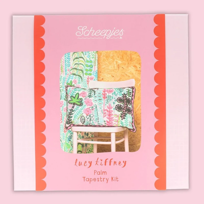 Scheepjes - Lucy Tiffney Wallpaper Collection (60x40cm) Palm Tapestry Kit for Wall Decoration - 1 Piece