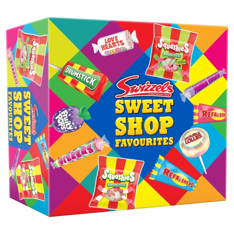 Swizzels Sweet Shop Favourites 500g, Assorted Retro Sweets Gift, Individually Wrapped Classics Including Drumsticks, Refreshers, Love Hearts, Parma Violets & Squashies for Sharing