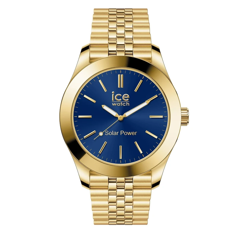 ICE-WATCH - ICE Steel Gold Blue - Men's Wristwatch with Metal Strap - 023798 (Medium)
