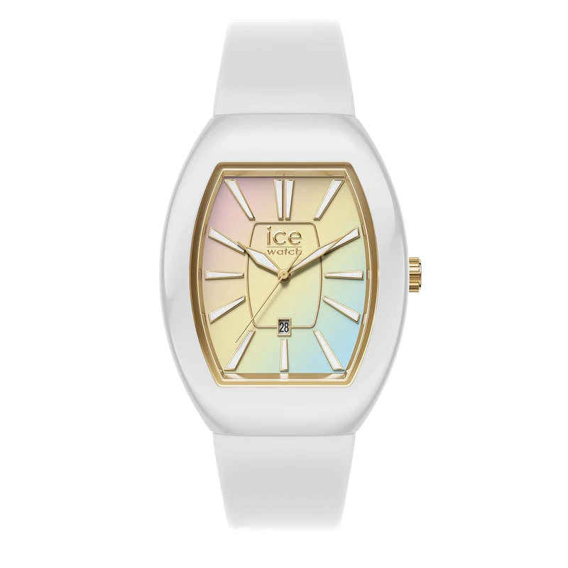 Ice-Watch - ICE boliday Dome White sunset rainbow - Women's wristwatch with silicon strap - 024035 (Small)