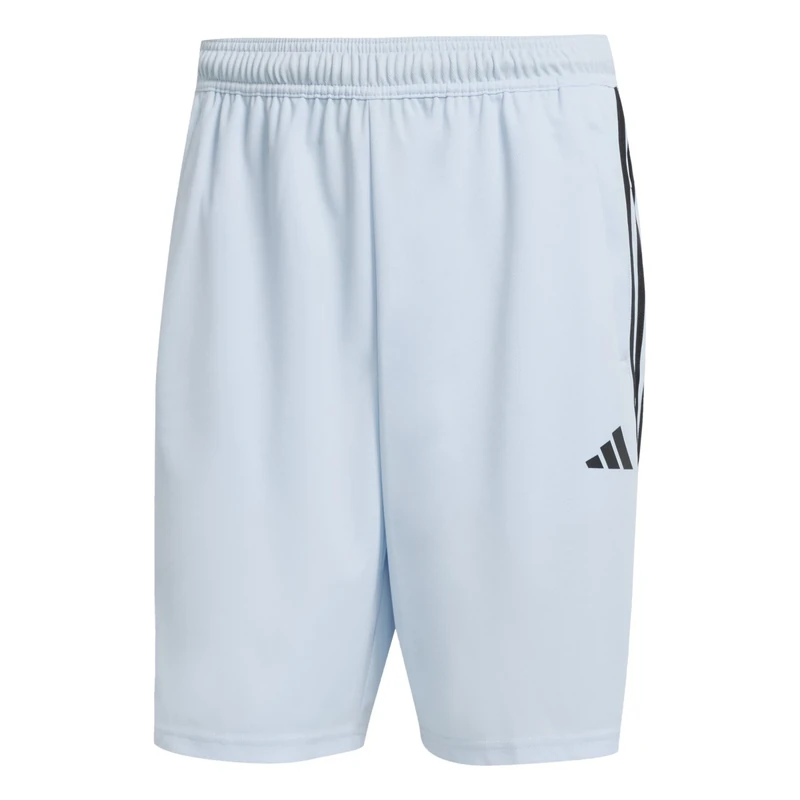 adidas Men's Train Essentials Piqué 3-Stripes Training Shorts, Glow Blue/Black, S