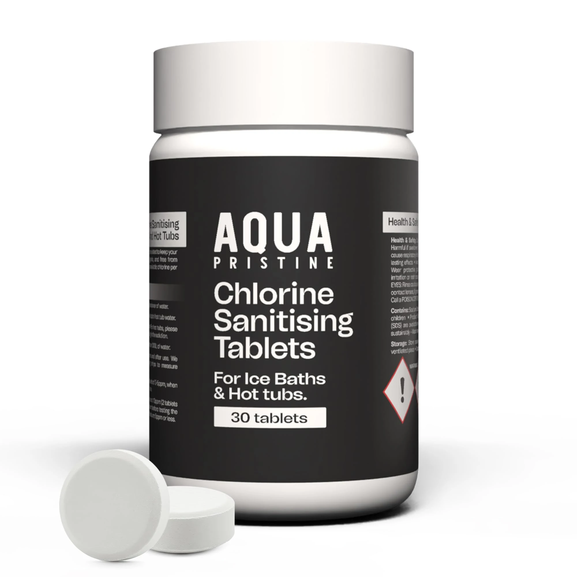 Aqua Pristine Chlorine Tablets for Ice Bath & Hot Tub Cleaner | Fast Dissolving | Multifunction Chlorine Tablets | Cold Plunge Water Treatment | Ice Bath Cleaner | UK-Made