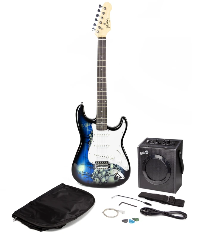 RockJam Electric Guitar Kit with Amp, Bag, Whammy, Strap, Lead, Spare Strings & Lessons
