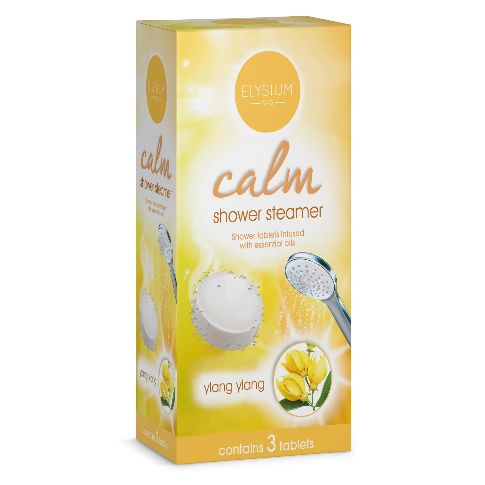 Elysium Spa Shower Steamers Infused with Essential Oils – Ylang Ylang (3 Pack)