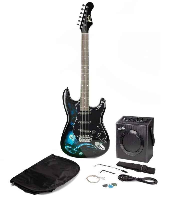 RockJam Electric Guitar Kit with Amp, Bag, Whammy, Strap, Lead, Spare Strings & Lessons - Image 1