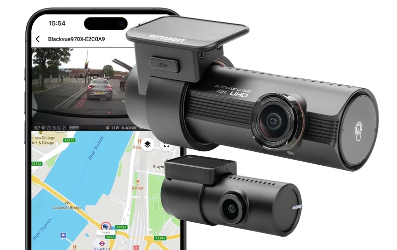 BlackVue DR970X-2CH PLUS 4K Dash Cam UK Edition Dual 4K UHD Front & FHD Rear, GPS, Wi-Fi, Bluetooth, 128GB SD Card, Sony STARVIS2 Sensor, Parking Mode, 4G LTE Ready