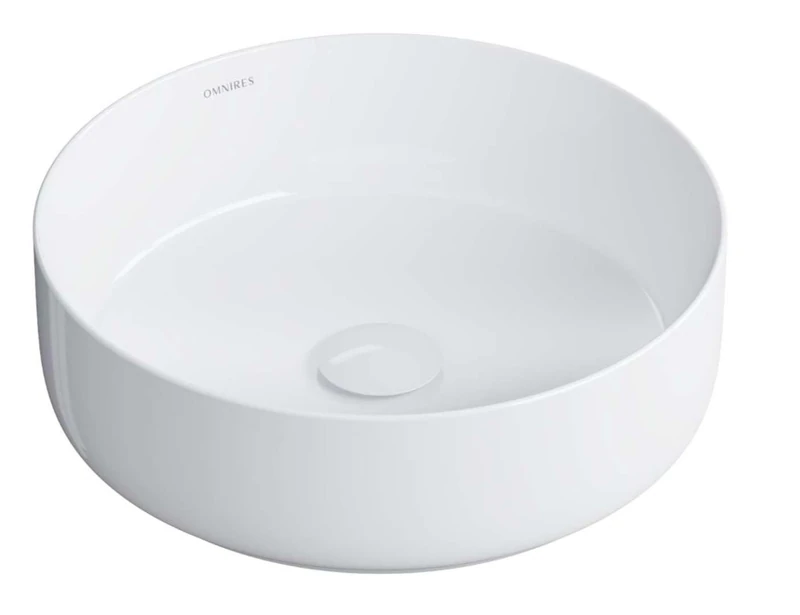 Omnires Bathroom Sink Tulsa - White Gloss - TULSA355BP