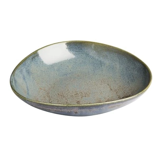 nisbets limited Olympia Ember Blue Triangle Bowl - 245x220mm 9.5" (Box 4)