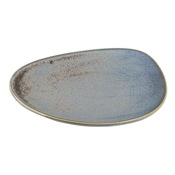 nisbets limited Olympia Ember Blue Triangle Plate - 308x255mm 12" (Box 4)