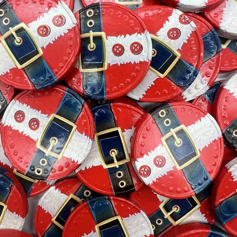 Christmas Santa Belt Mllk Chocolate Coins - 25 Chocolate Festive Coins - Great Stocking or Party Bag Filler