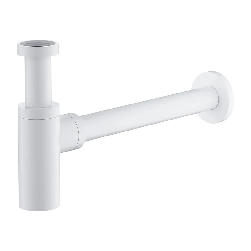 Omnires Decorative Siphon for Bathroom Sink - White matt - A186WM