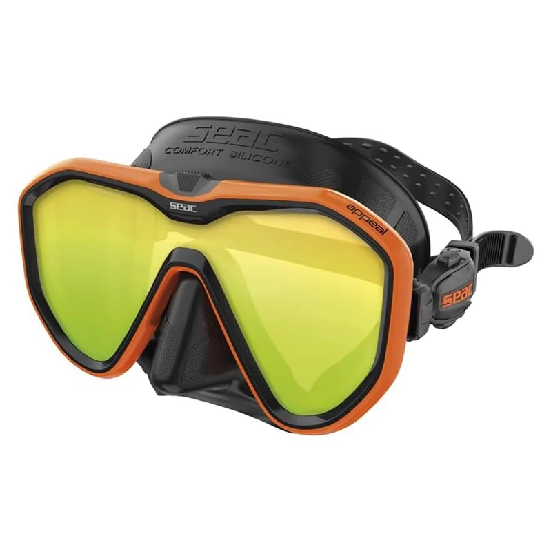 SEAC Appeal, Made in Italy single lens diving mask with 3D buckle directly to the skirt