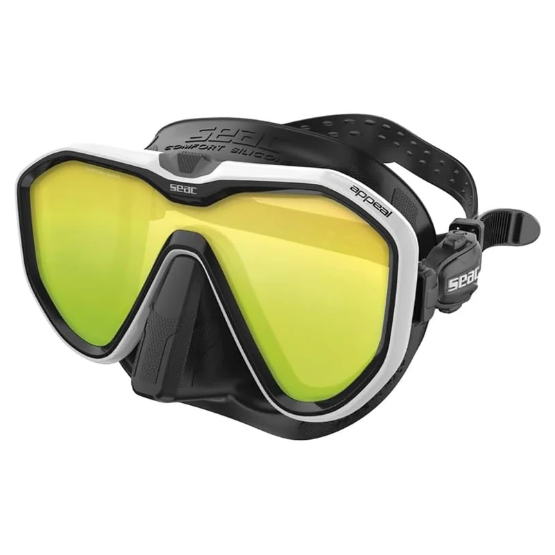 SEAC Appeal, Made in Italy single lens diving mask with 3D buckle directly to the skirt